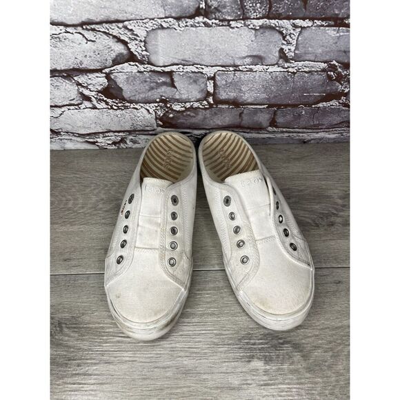 TAOS Ez Soul White Canvas Fabric Slip On Mule Sneakers Women’s Sz 9.5M US/40EU - Picture 10 of 16